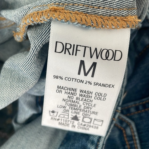 NWT Free People x Driftwood Randi Embroidered Denim Coverall size Medium - Picture 9 of 9